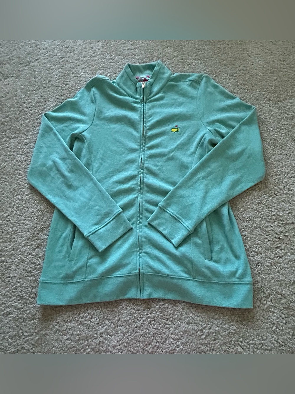 Magnolia Lane Masters Sweatshirt Womens Large Zip Golf Augusta Coastal Pockets